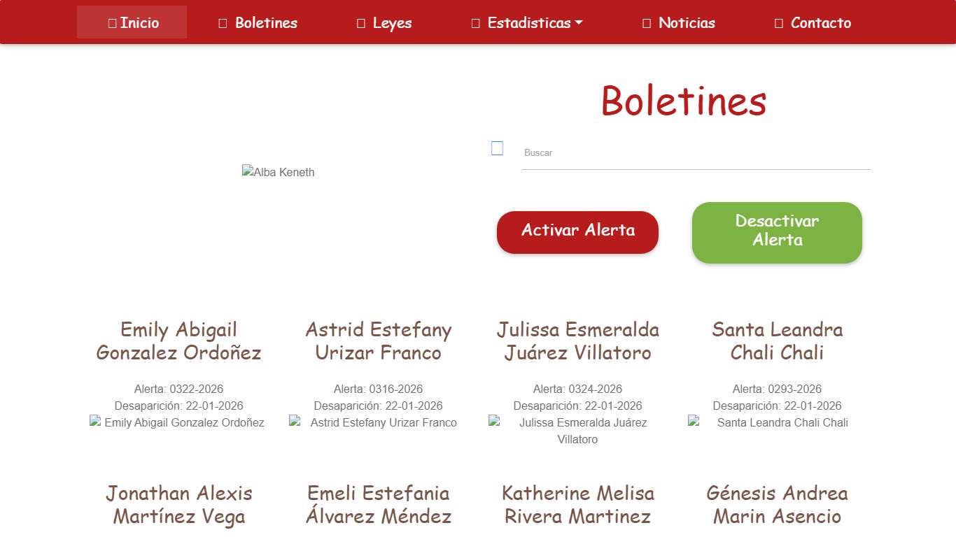 Alba-Keneth Buscar una alerta